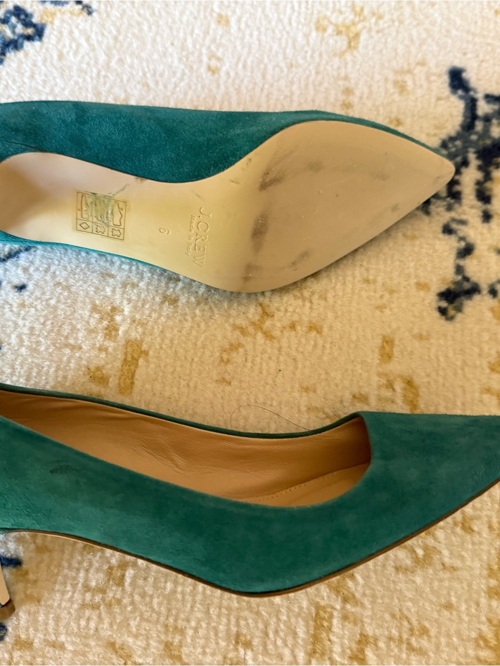 Jcrew NWT Teal Pointed-Toe Women’s heel pumps sz 6 sophia style - Picture 8 of 9
